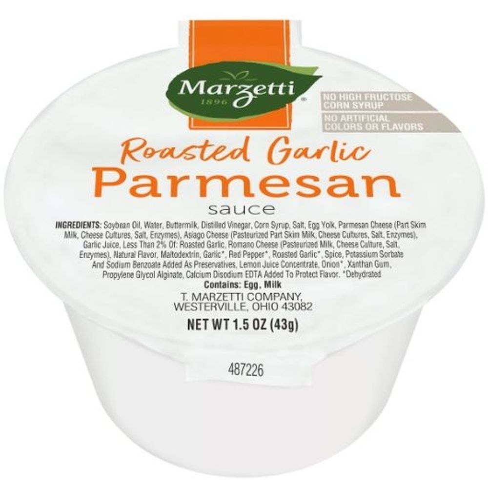 Marzetti Roasted Garlic Parmesan Sauce, 1.5 Ounce Cup -- 120 per case