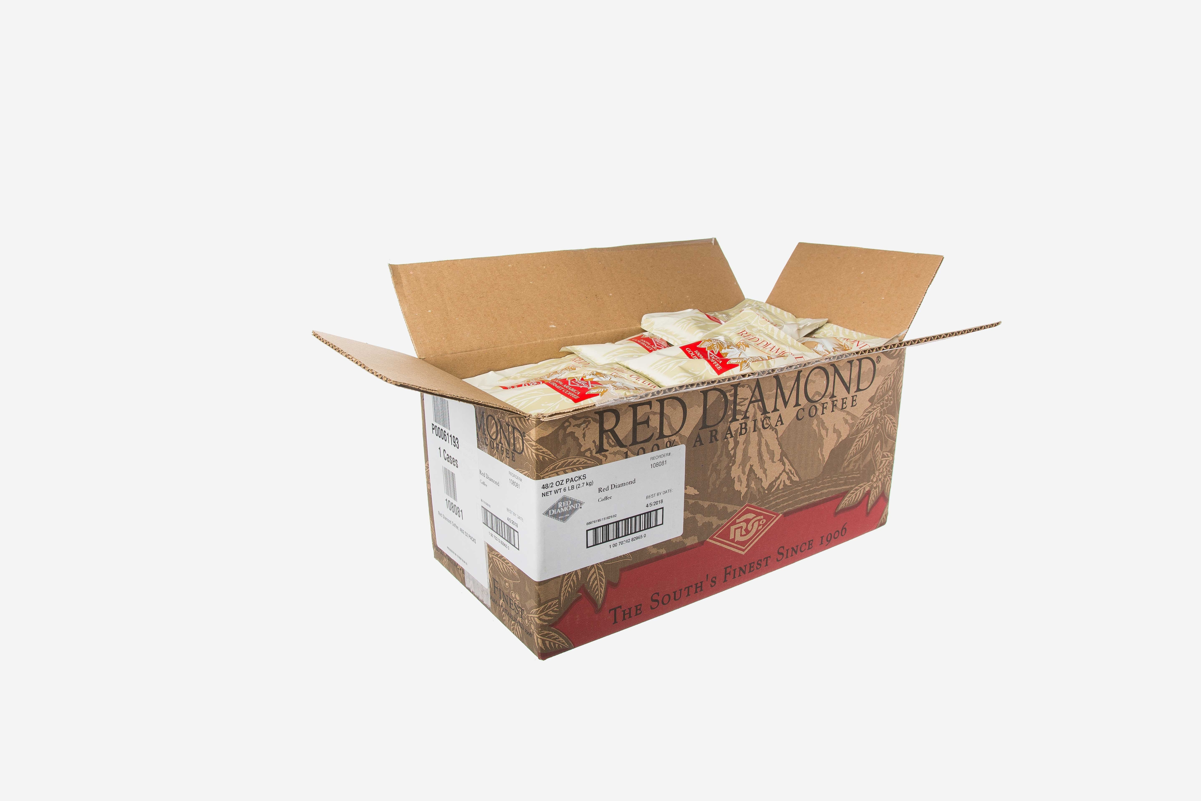 Red Diamond 100 Percent Arabica Gourmet Coffee, 2 Ounce -- 48 per case.