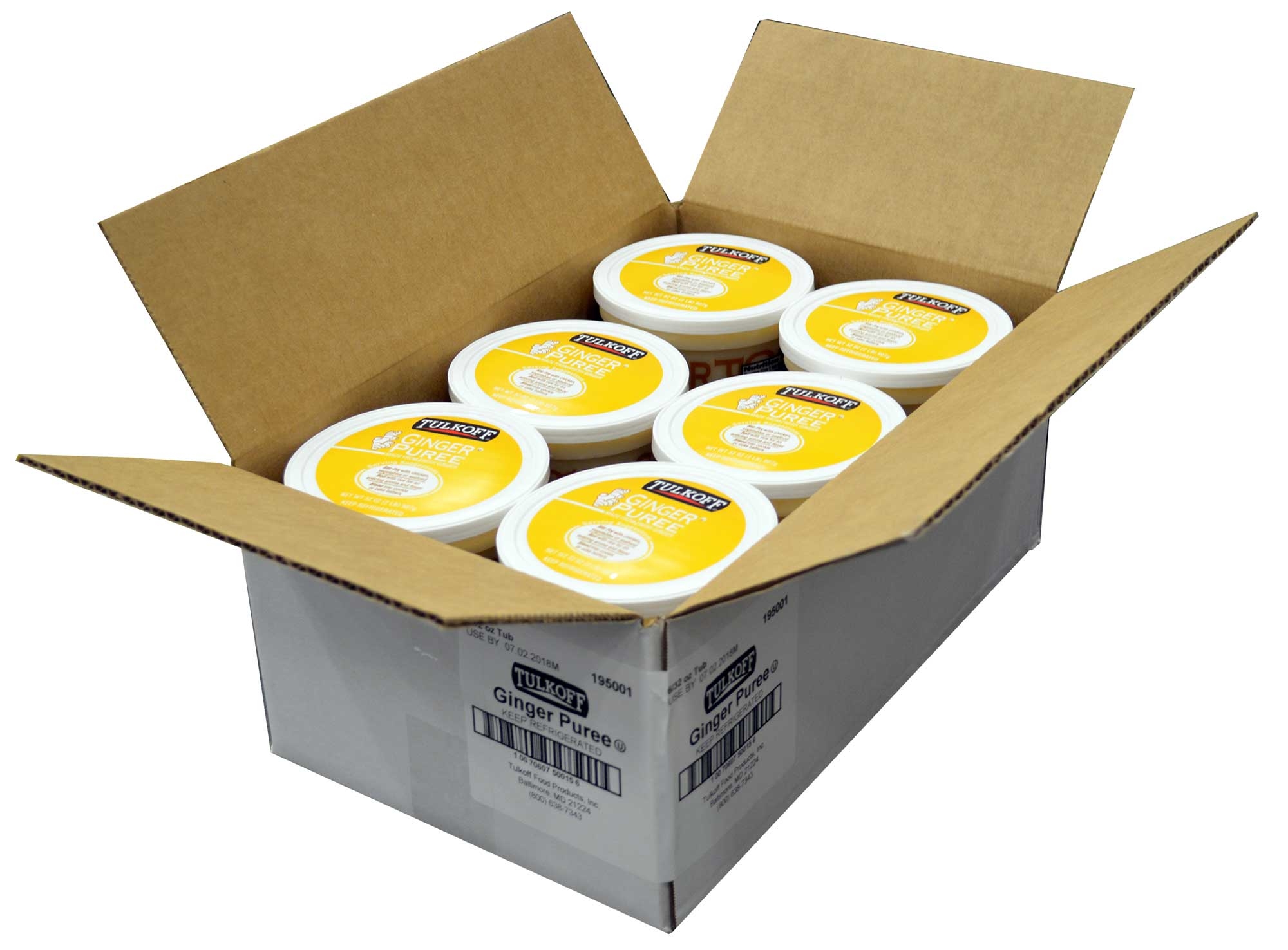 Tulkoff Ginger Puree - 32 oz. tub, 6 per case