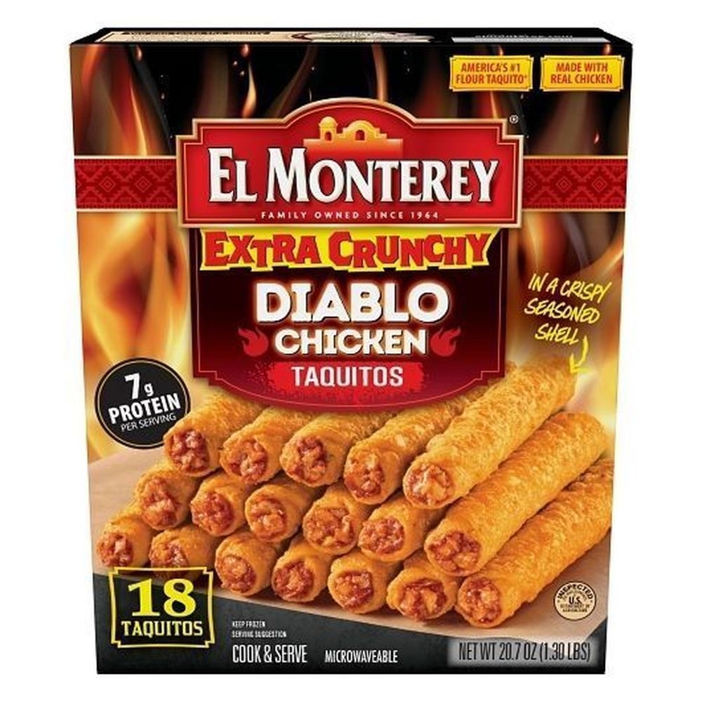 El Monterey Extra Crunchy Diablo Chicken Taquitos, 20.7 Ounce -- 5 per case