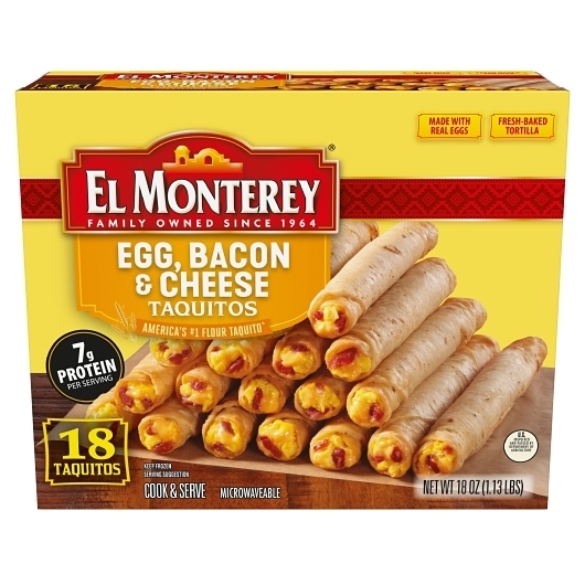 El Monterey Bacon Egg and Cheese Breakfast Taquitos, 1.125 Pound -- 5 per case