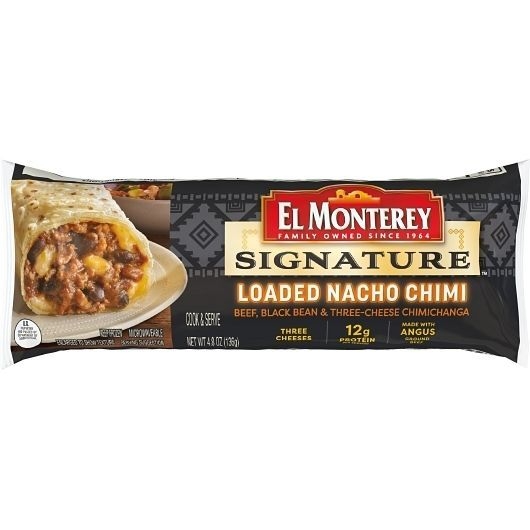 El Monterey Beef Black Bean and Three-Cheese Chimichangas, 4.8 Ounce -- 24 per case