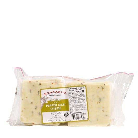 Bongards Pepper Jack Cheese Slice, 1.5 Pound -- 8 per case