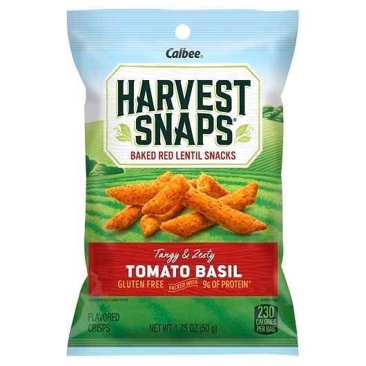 Harvest Snaps Tomato Basil Red Lentil Veggie Snack Crisps, 1.75 Ounce -- 36 per case