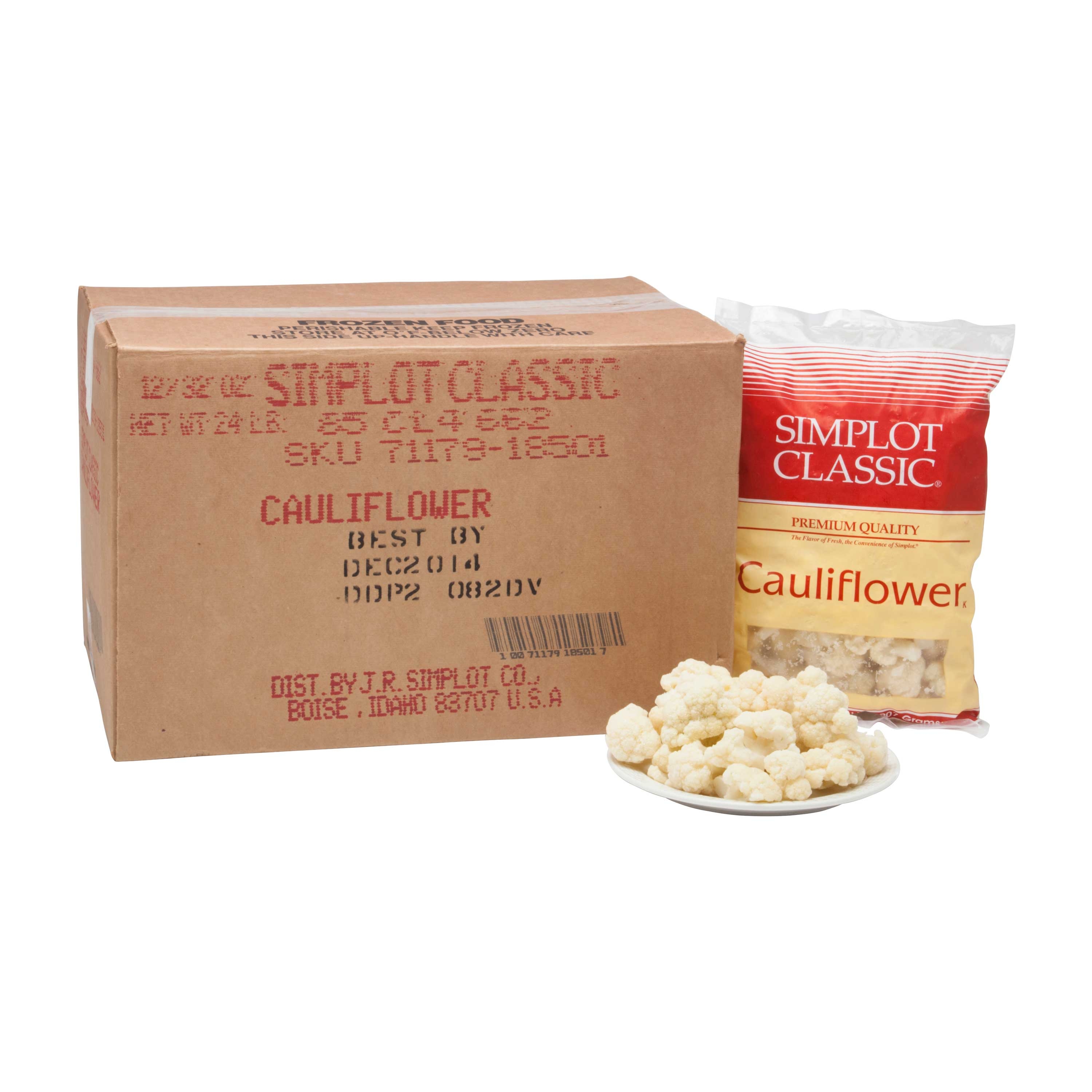 Simplot Cauliflower Florets - 32 oz. package, 12 packages per case
