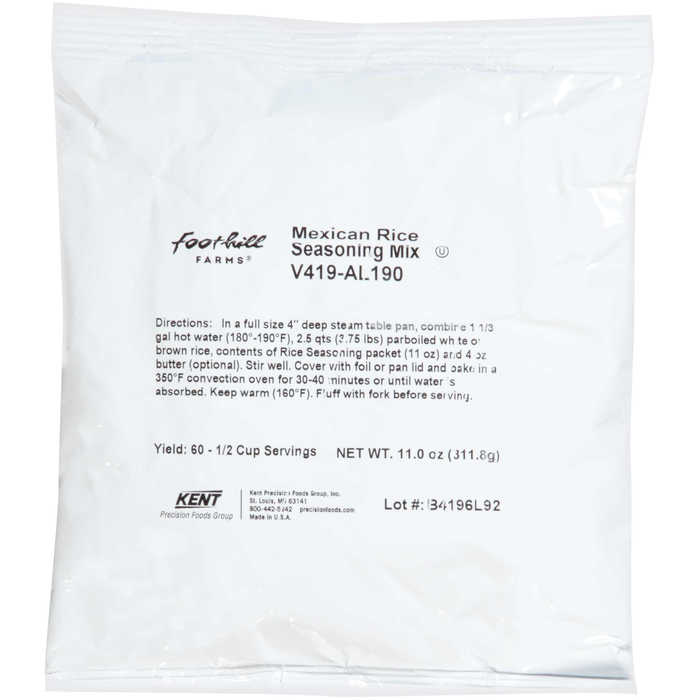 Foothill Farms Mexican Rice Seasoning, 11 Ounce -- 6 per case.