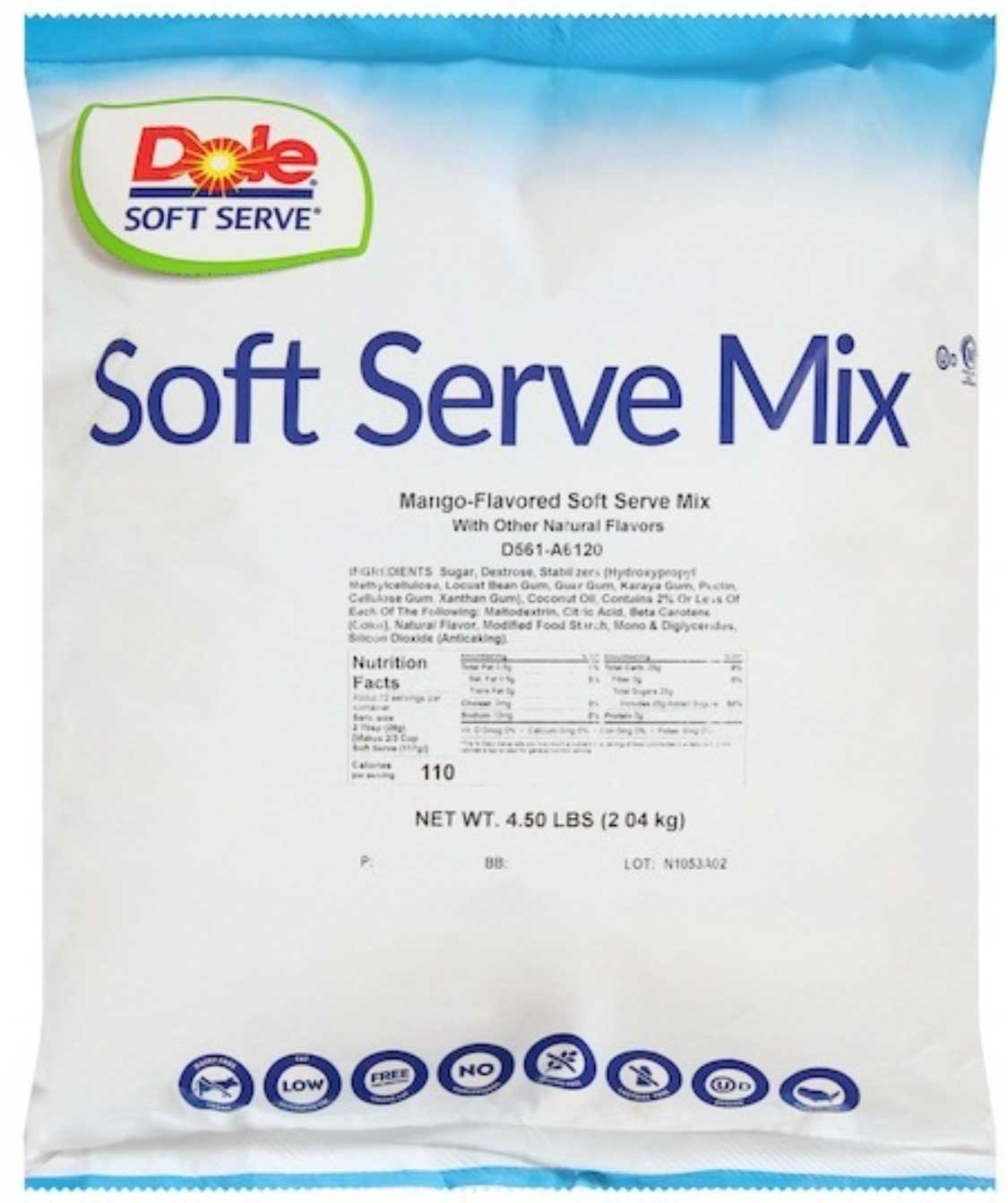 Dole Mango Soft Serve Mix, 4.5 Pound