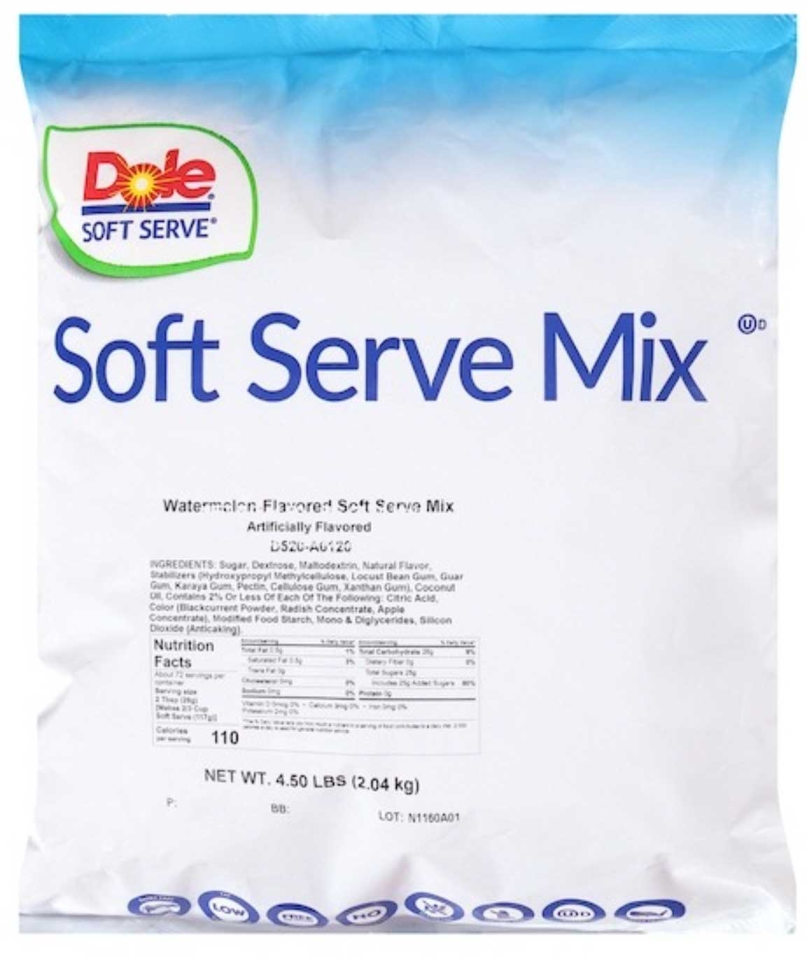 Dole Watermelon Soft Serve Mix, 4.5 Pound