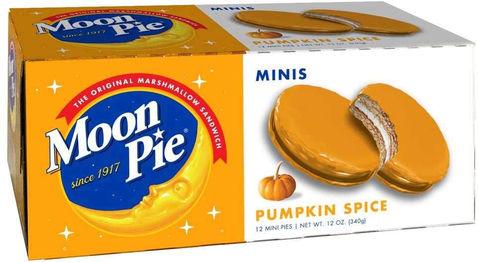 MoonPie Mini Pumpkin Spice Marshmallow Sandwich Snack, 12 Ounce -- 8 per case