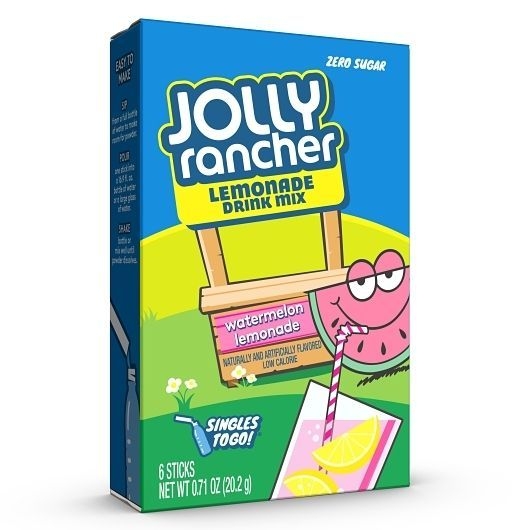 Jolly Rancher Watermelon Lemonade Drink Mix, 6 count -- 12 per case