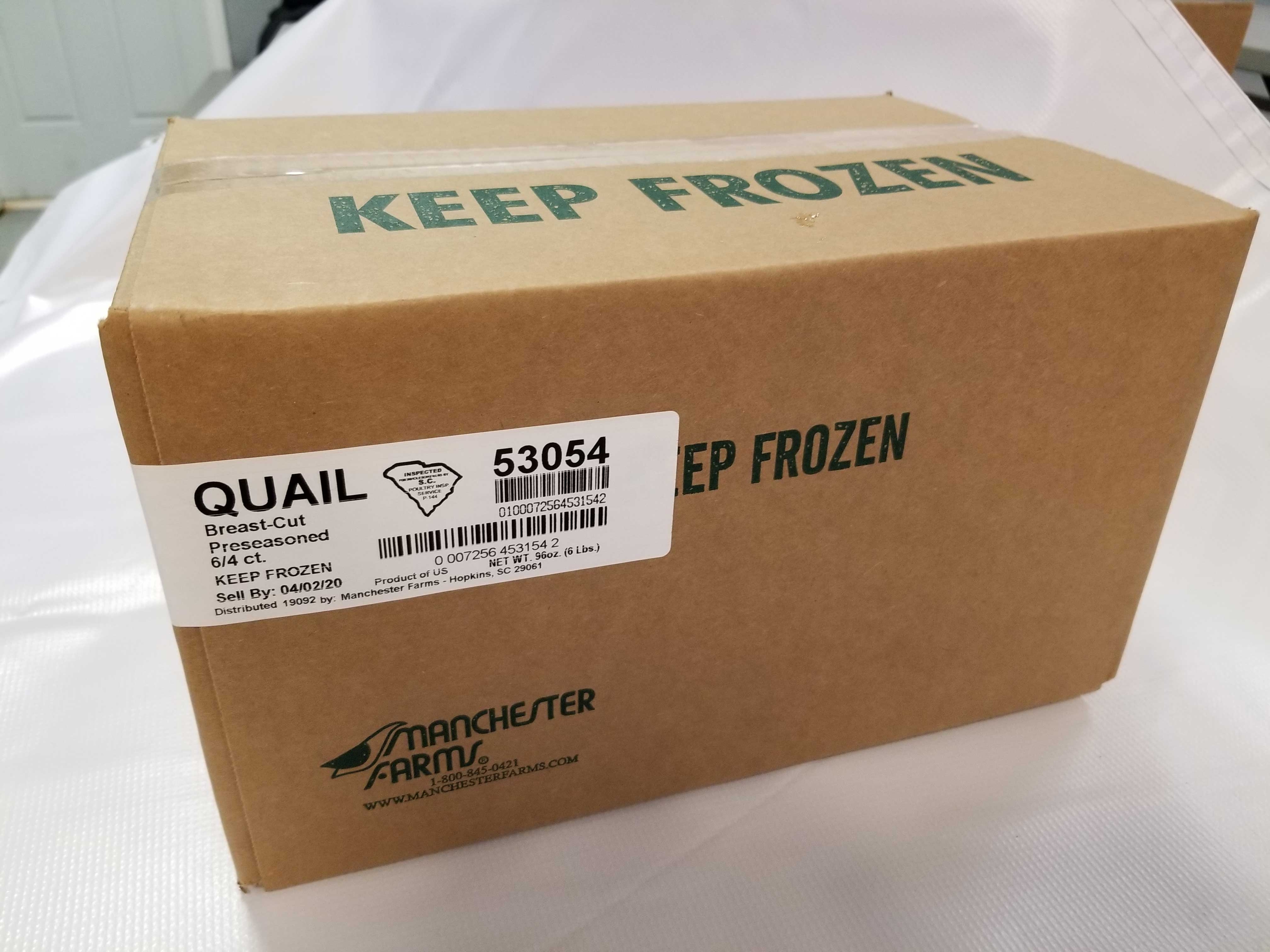 Manchester Farms Seasoned Bone In Quail Breast, 1 Pound -- 6 Per Case