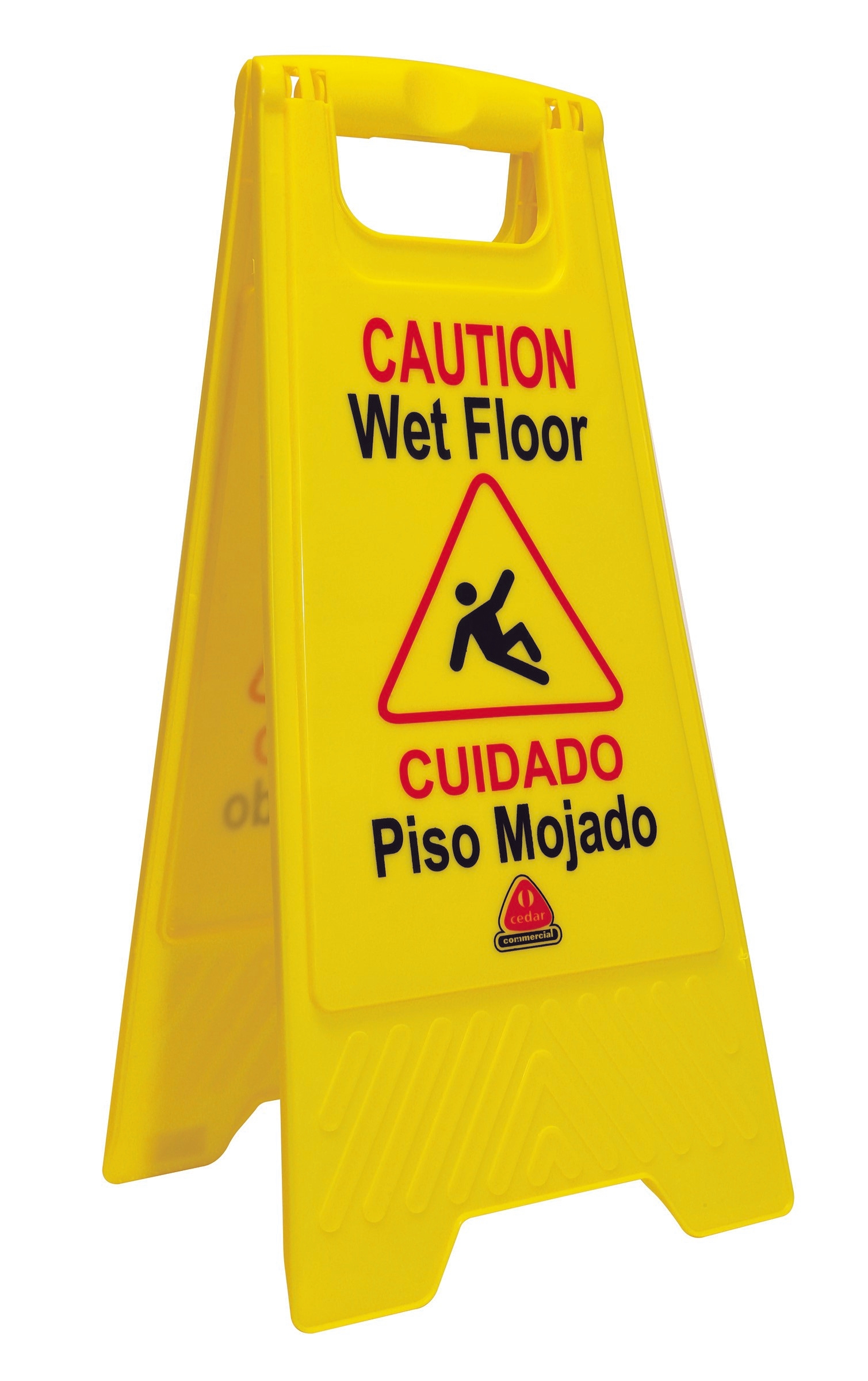 O-cedar Commercial Bilingual Plastic Wet Floor Sign, 29 X 13 X 9 Inch