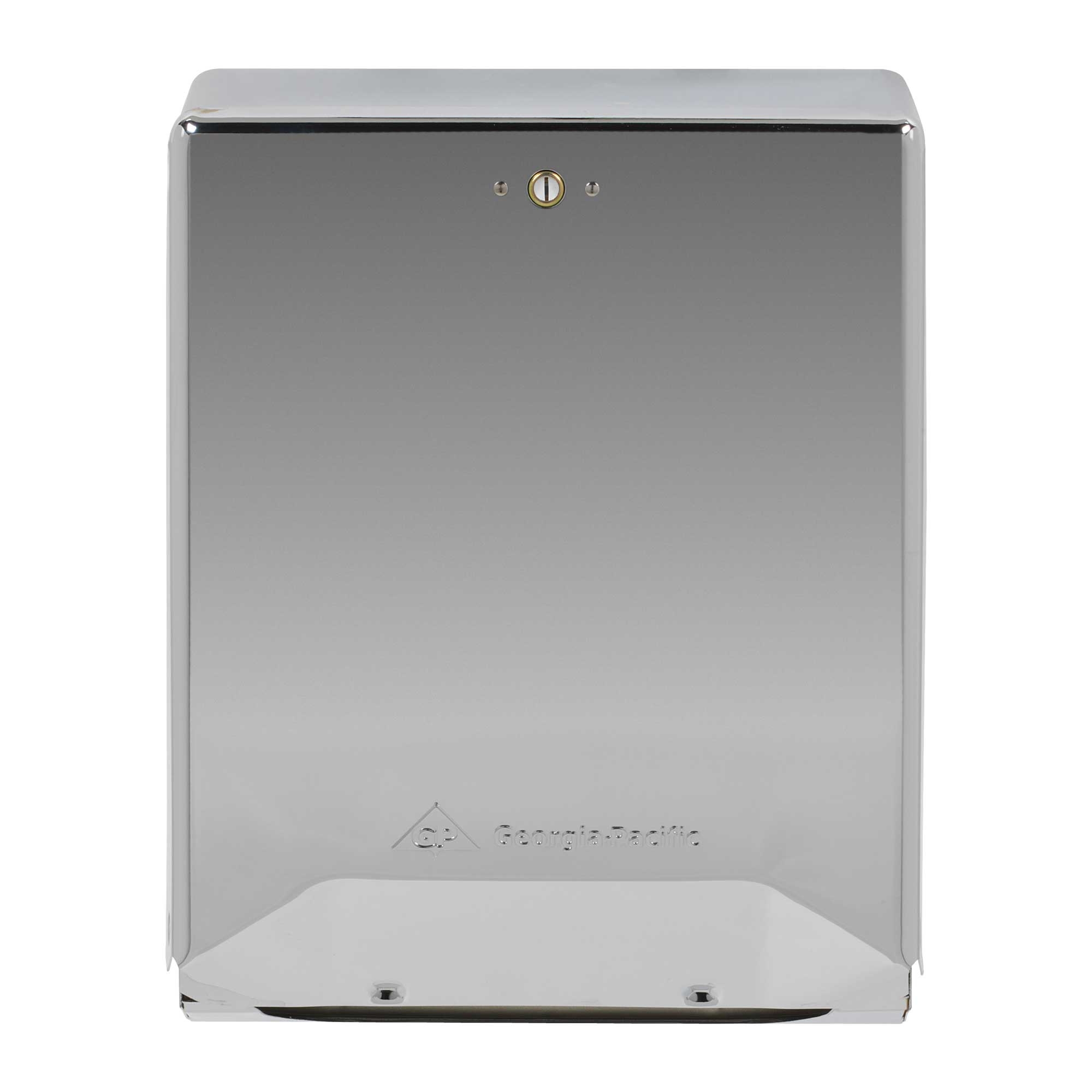 Georgia Pacific Chrome Combination C Fold and Multifold Paper Towel Dispenser.