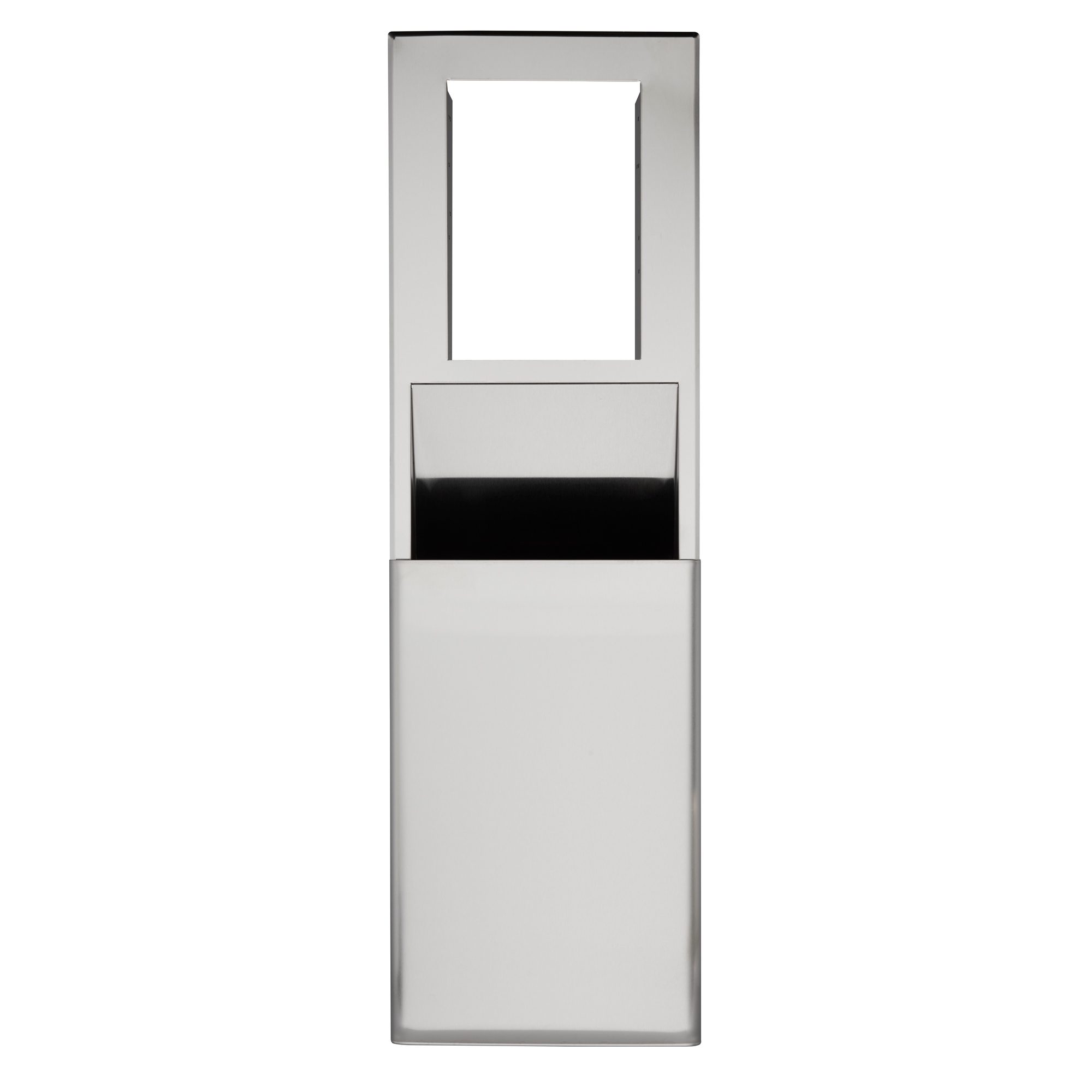 Georgia Pacific Stainless Steel Recessed Trash Receptacle Unit.