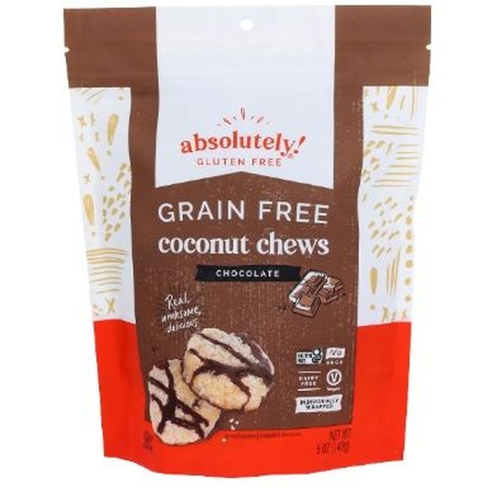 Absolutely Gluten Free Coconut Chews with Cocoa Nibs, 5 Ounce -- 12 per case