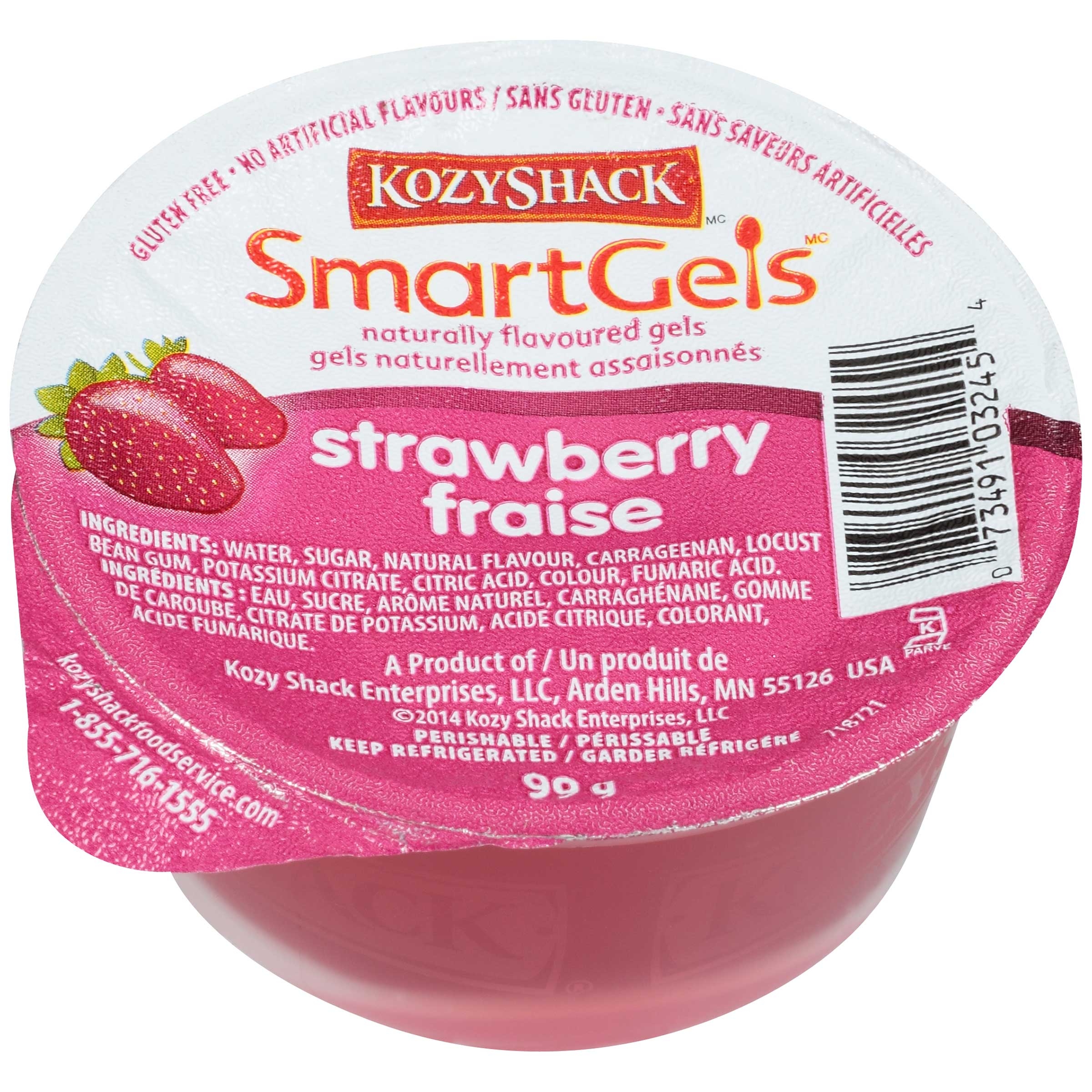 Kozy Shack Strawberry Gelatin, 3.5 Ounce -- 48 per case.