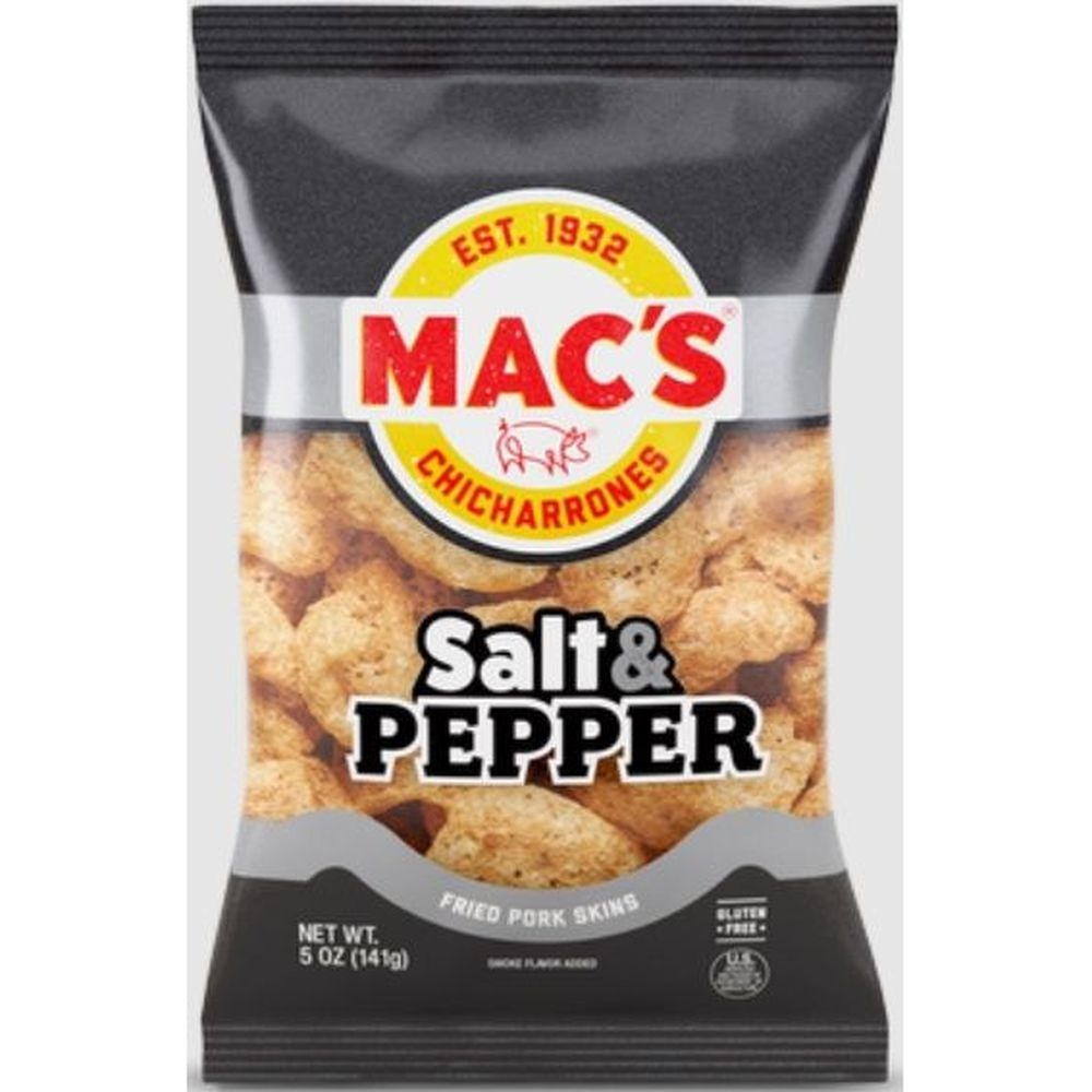 Macs Salt and Pepper Pork Skins, 5 Ounce -- 8 per case