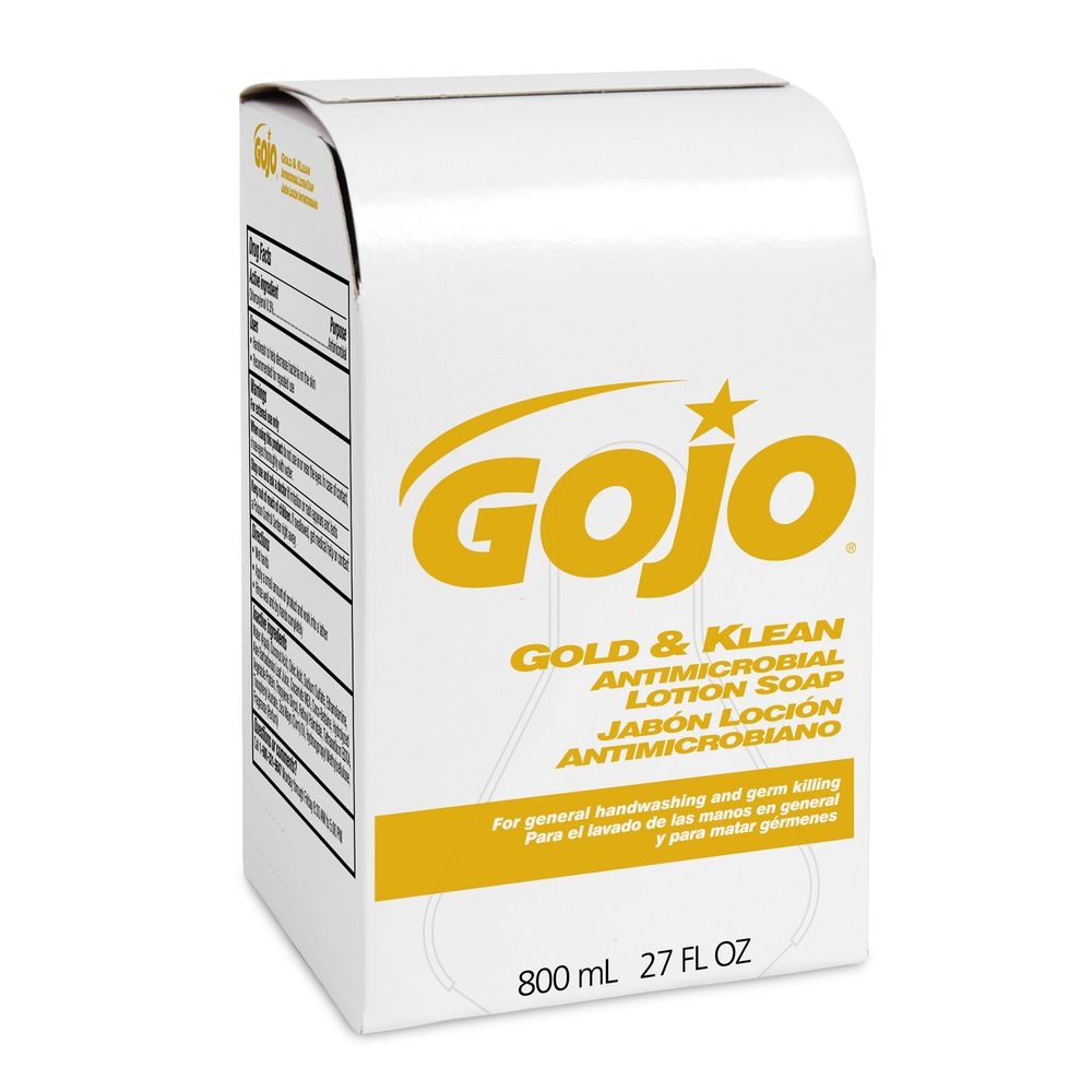 Gojo Gold-N-Klean Antimicrobial Lotion Soap, 800 Milliliter -- 12 per case
