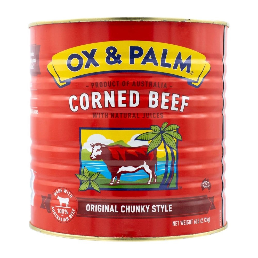 Ox and Palm Original Chunky Style Corned Beef, 6 Pound Can