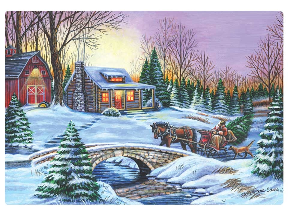 Hoffmaster Over The River Paper Placemat, 9.75 x 14 inch -- 1000 per case.