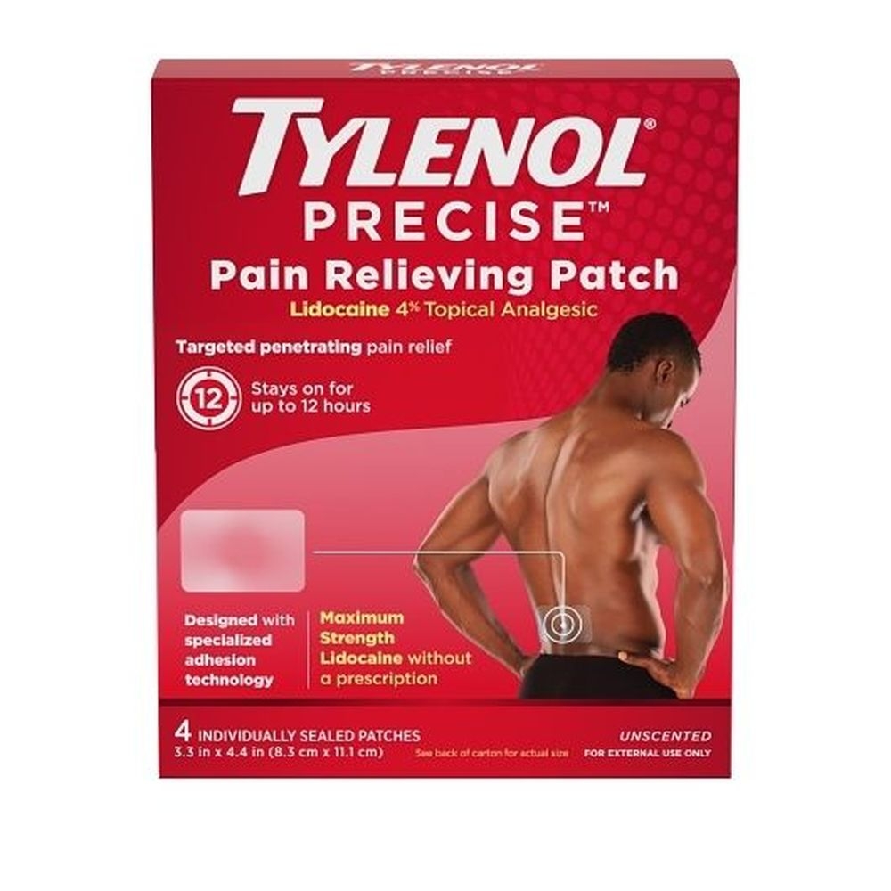 Tylenol Precise Pain Relieving Patch, 4 count -- 18 per case
