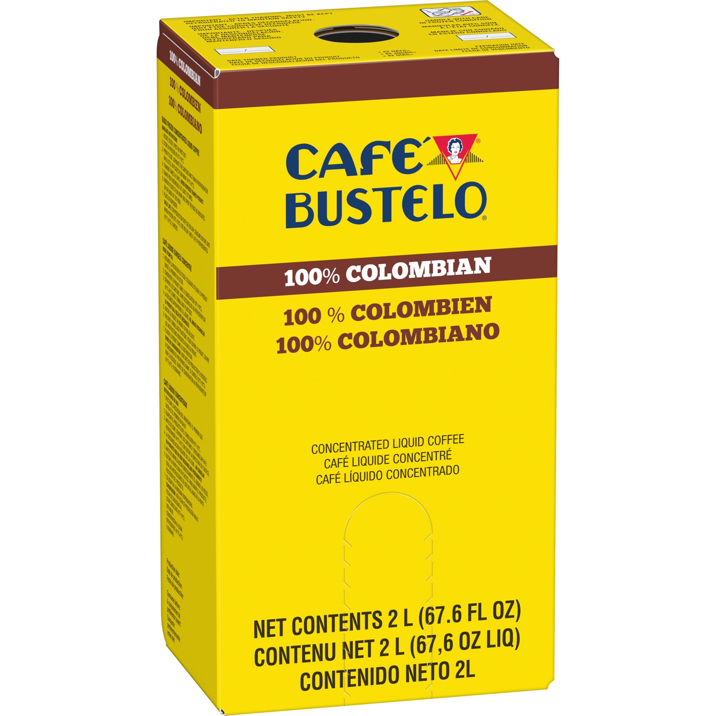Bustelo 100 Percent Colombian Concentrated Liquid Coffee, 2 Liter -- 2 per case.