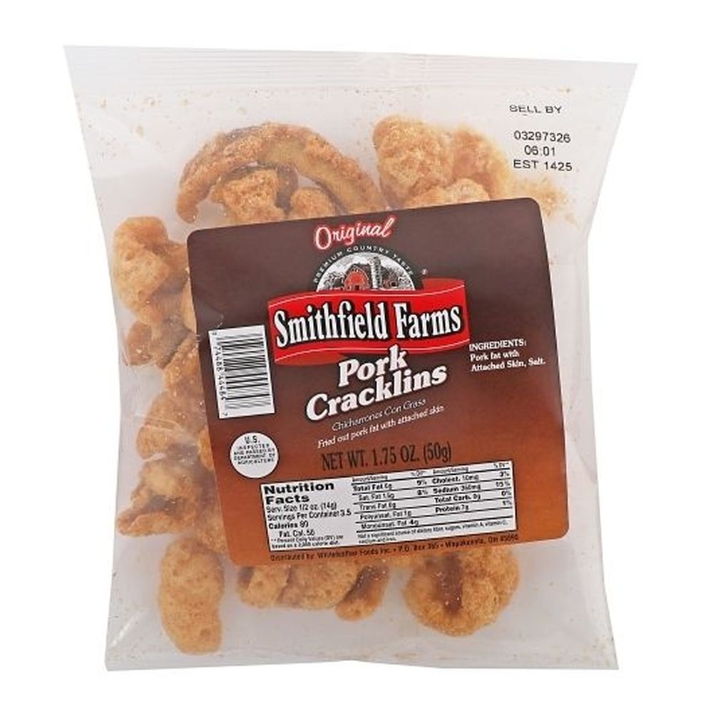 Smithfield Farms Original Pork Cracklins, 1.75 Ounce -- 16 per case