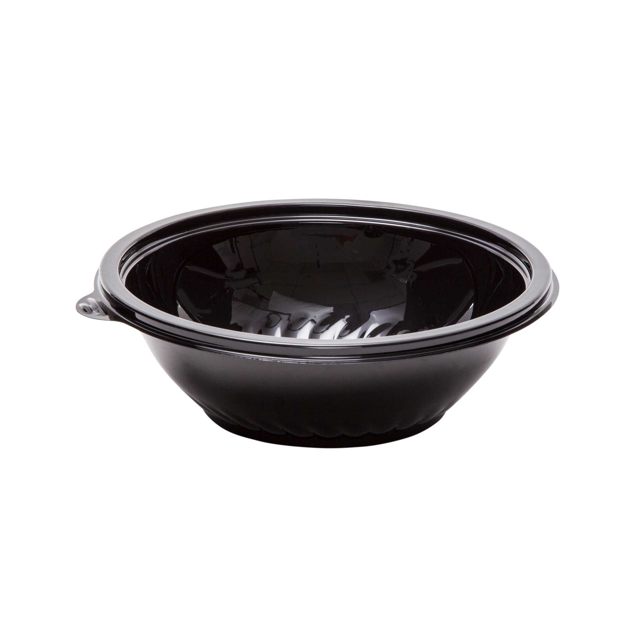 WNA Pack N Serve Standard PET Black Round Bowl, 24 Ounce -- 100 per case.