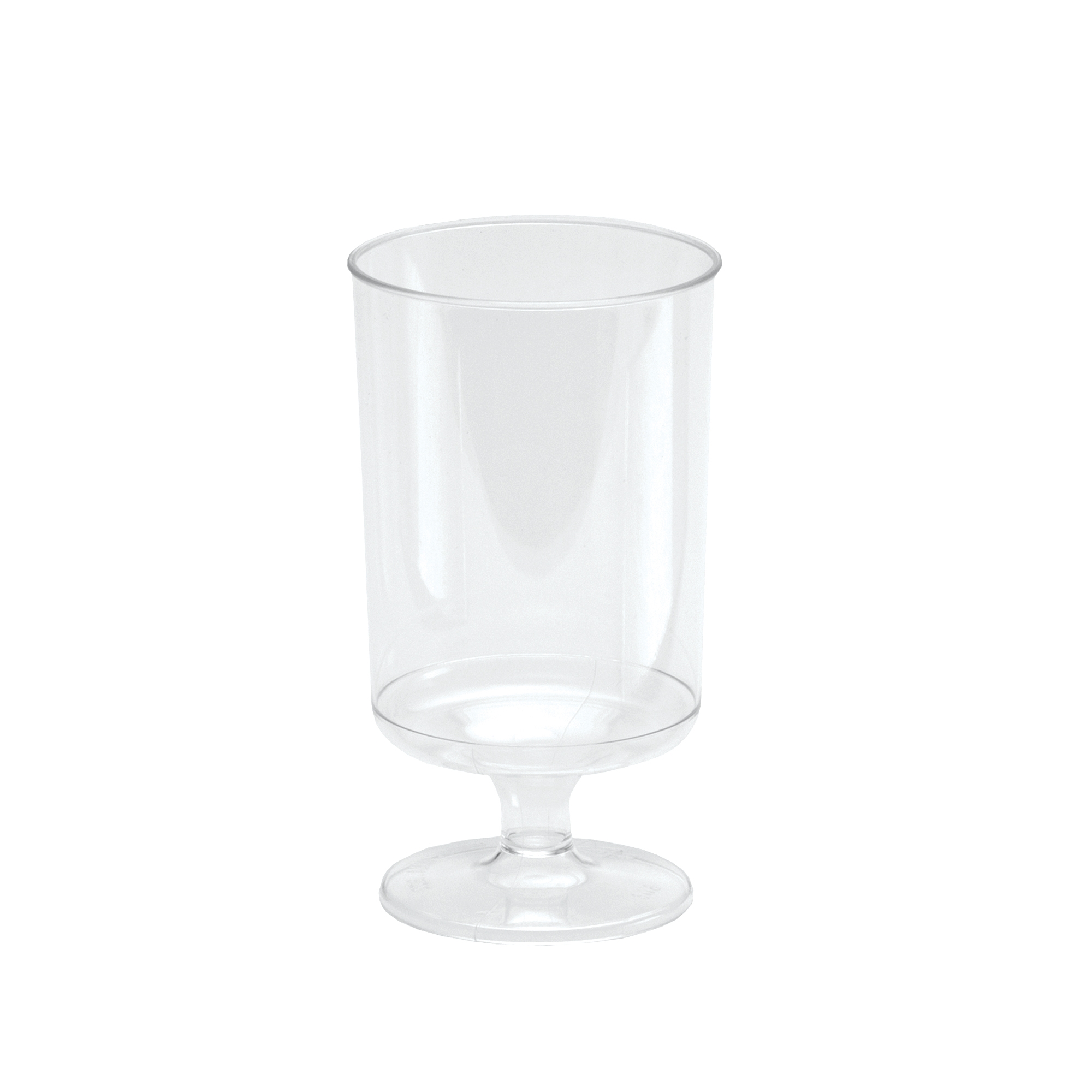 WNA Comet Polystyrene Clear Smooth Wall Pedestal Glass, 6 Ounce -- 500 per case.