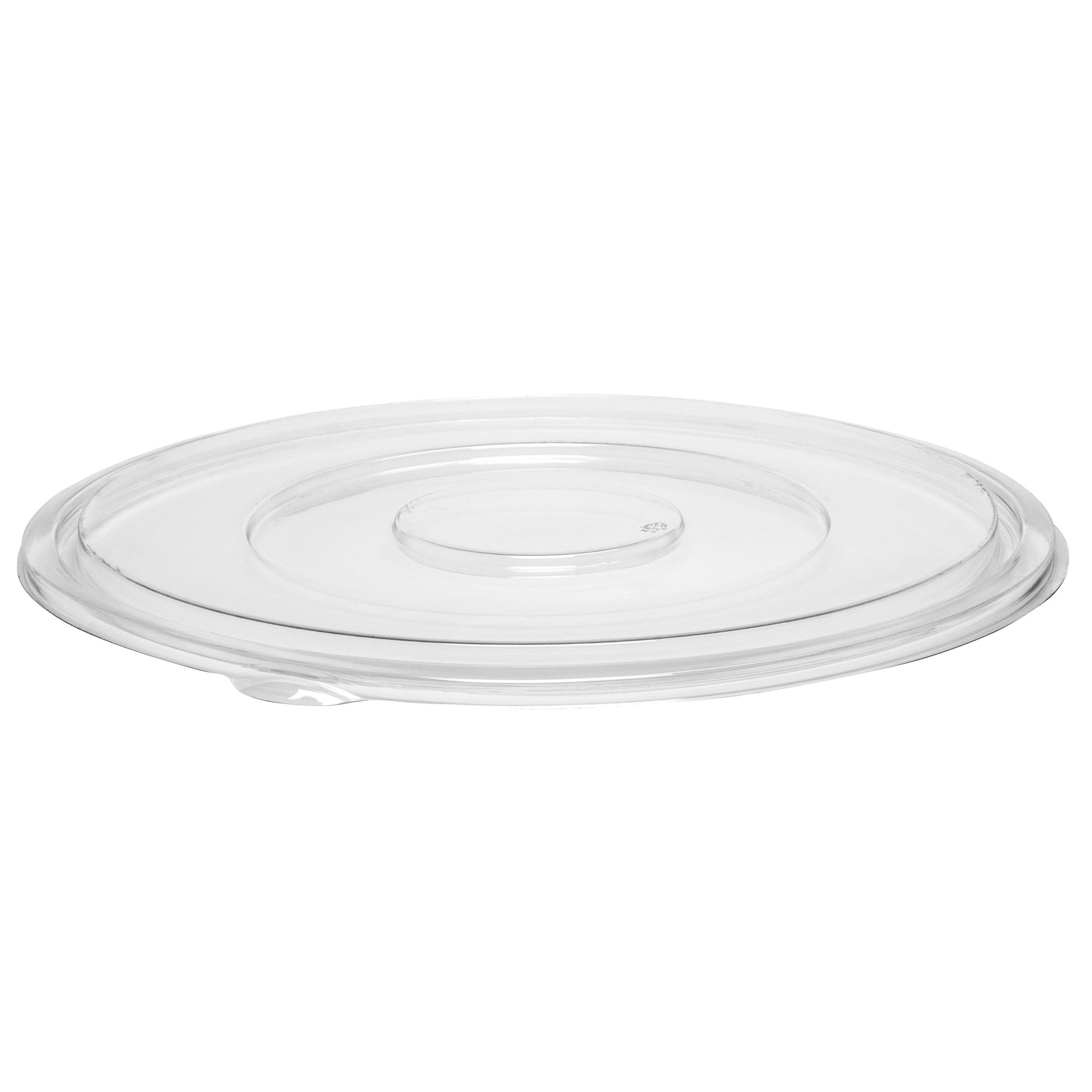 WNA Pack N Serve PET Clear Round Flat Lid Only, 16 inch -- 50 per case.