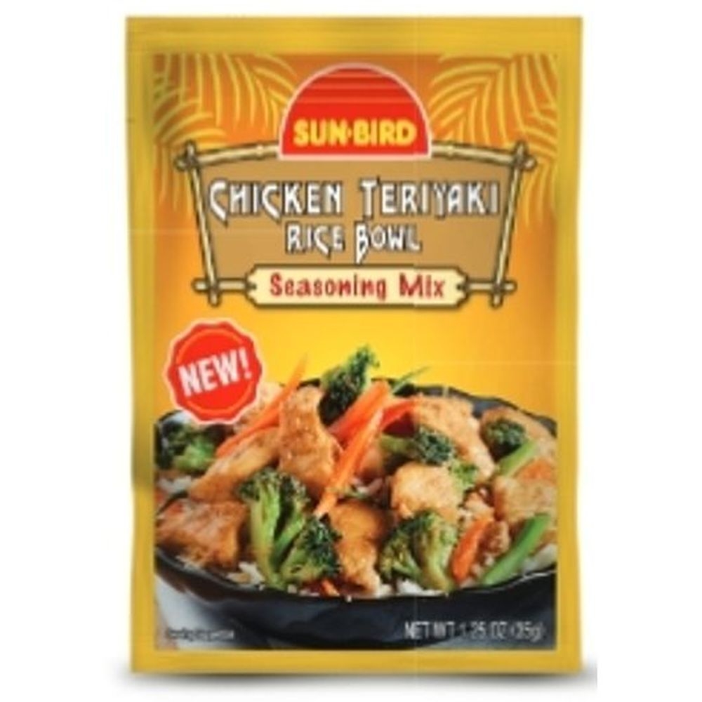 Sun-Bird Chicken Teriyaki Rice Bowl Seasoning Mix, 1.37 Ounce -- 12 per case