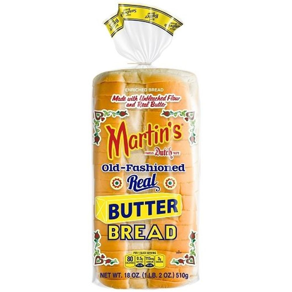 Martins Old-Fashioned Real Butter Bread, 16 count - 8 per case