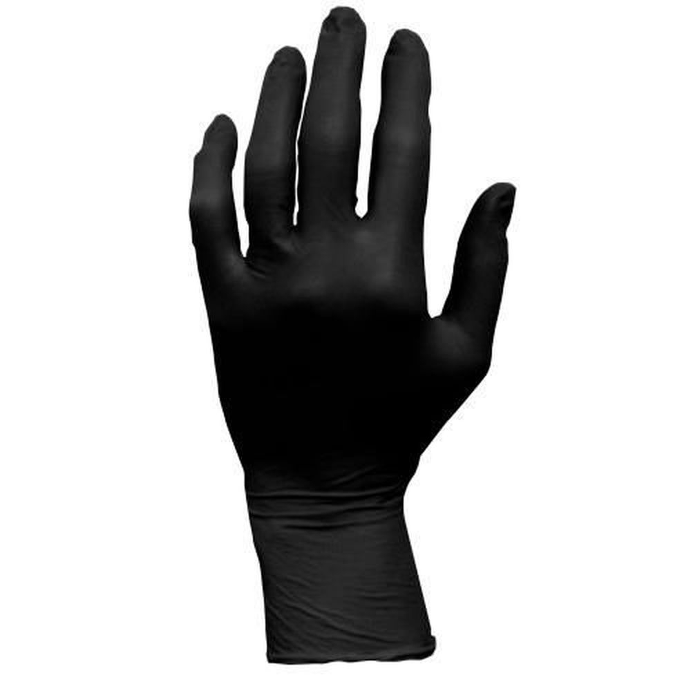 ProWorks Black Extra Large 5 Mil Powder Free Nitrile Exam Gloves -- 1000 per case.