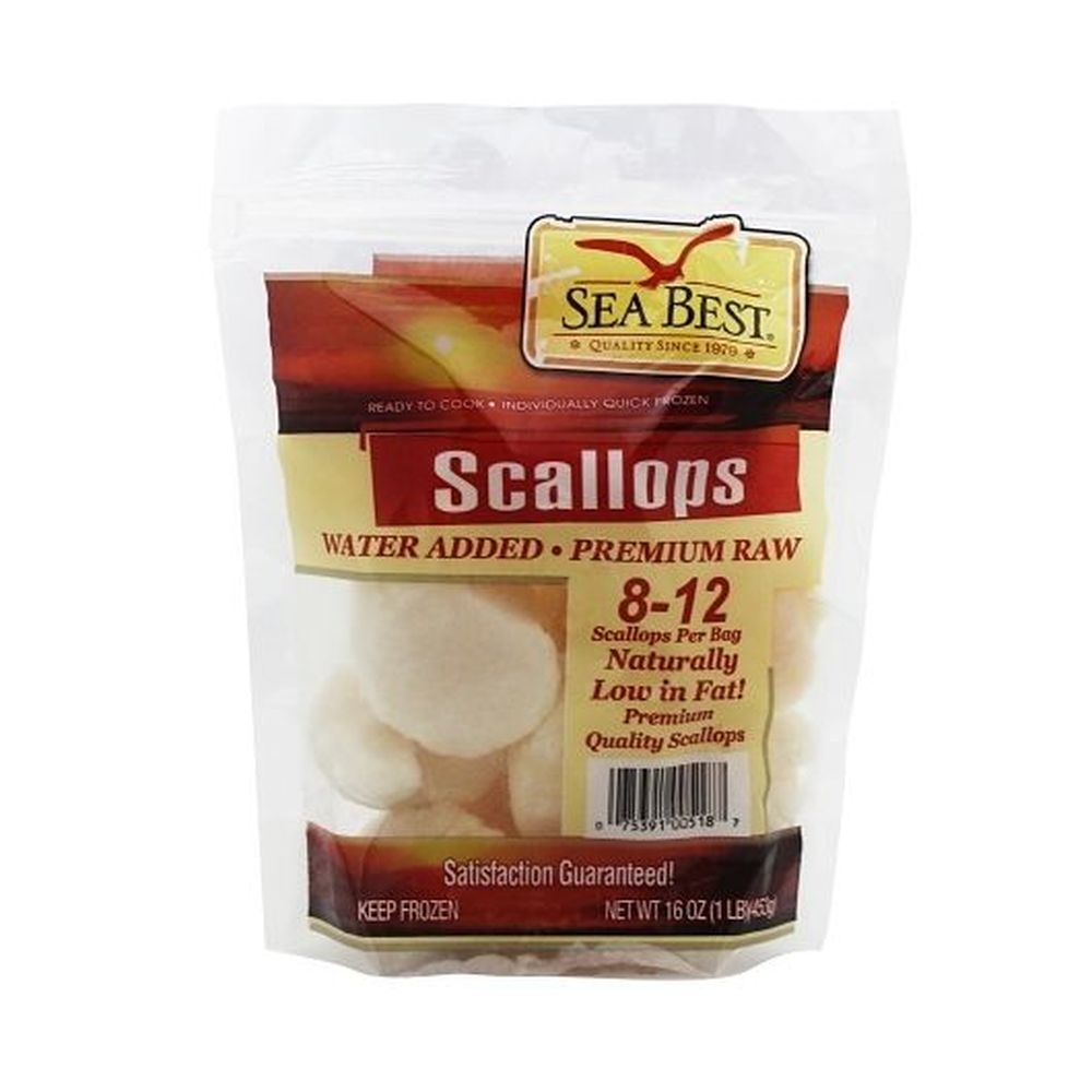 Sea Best 8 to 12 Count Colossal Scallops, 1 Pound -- 12 per case