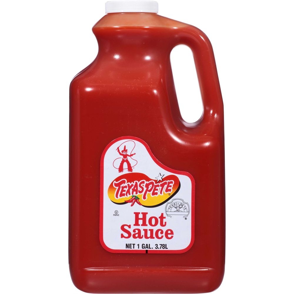 Texas Pete Hot Sauce - White Display Case, 1 Gallon -- 4 per case