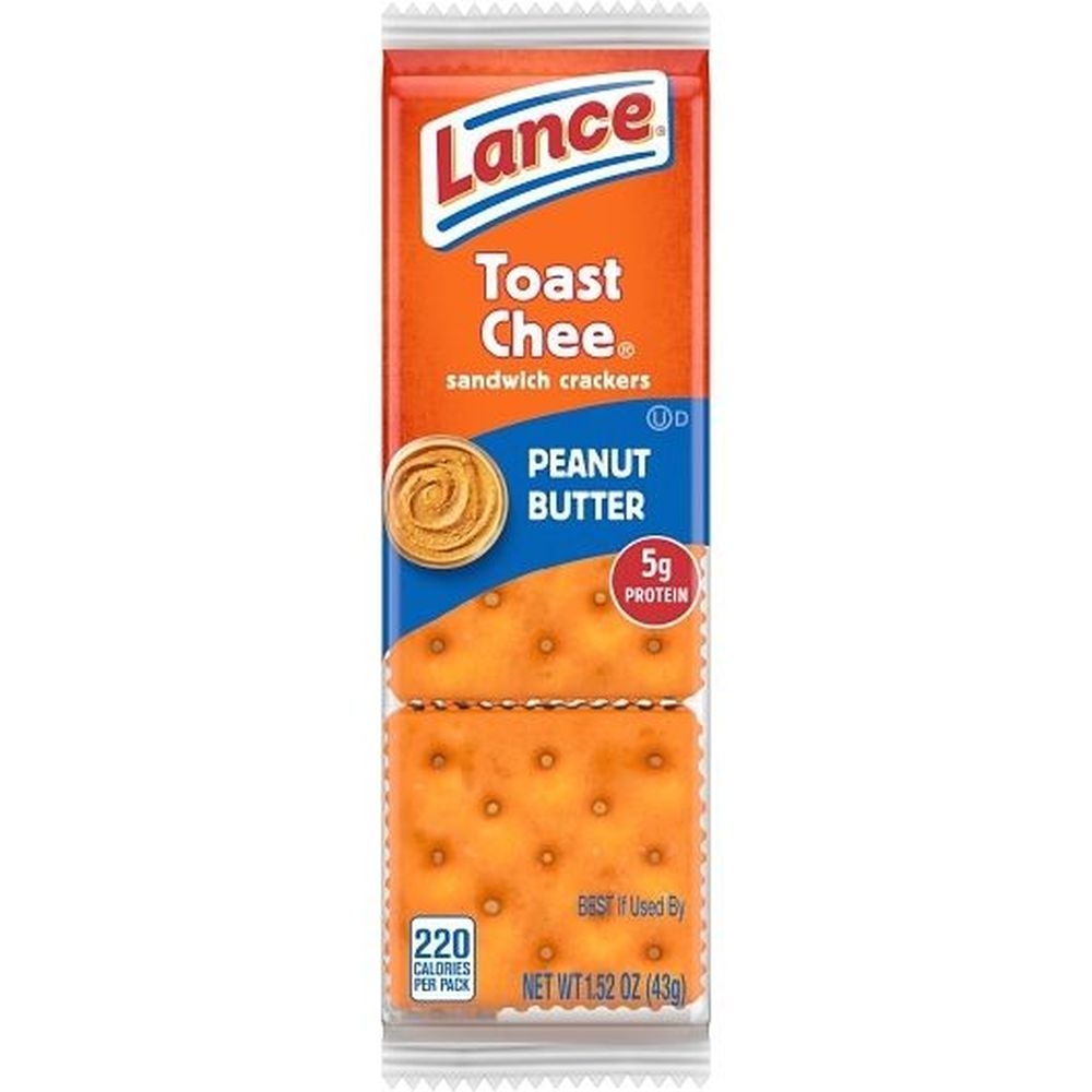 Lance ToastChee Peanut Butter Sandwich Cracker, 1.52 Ounce -- 140 per case
