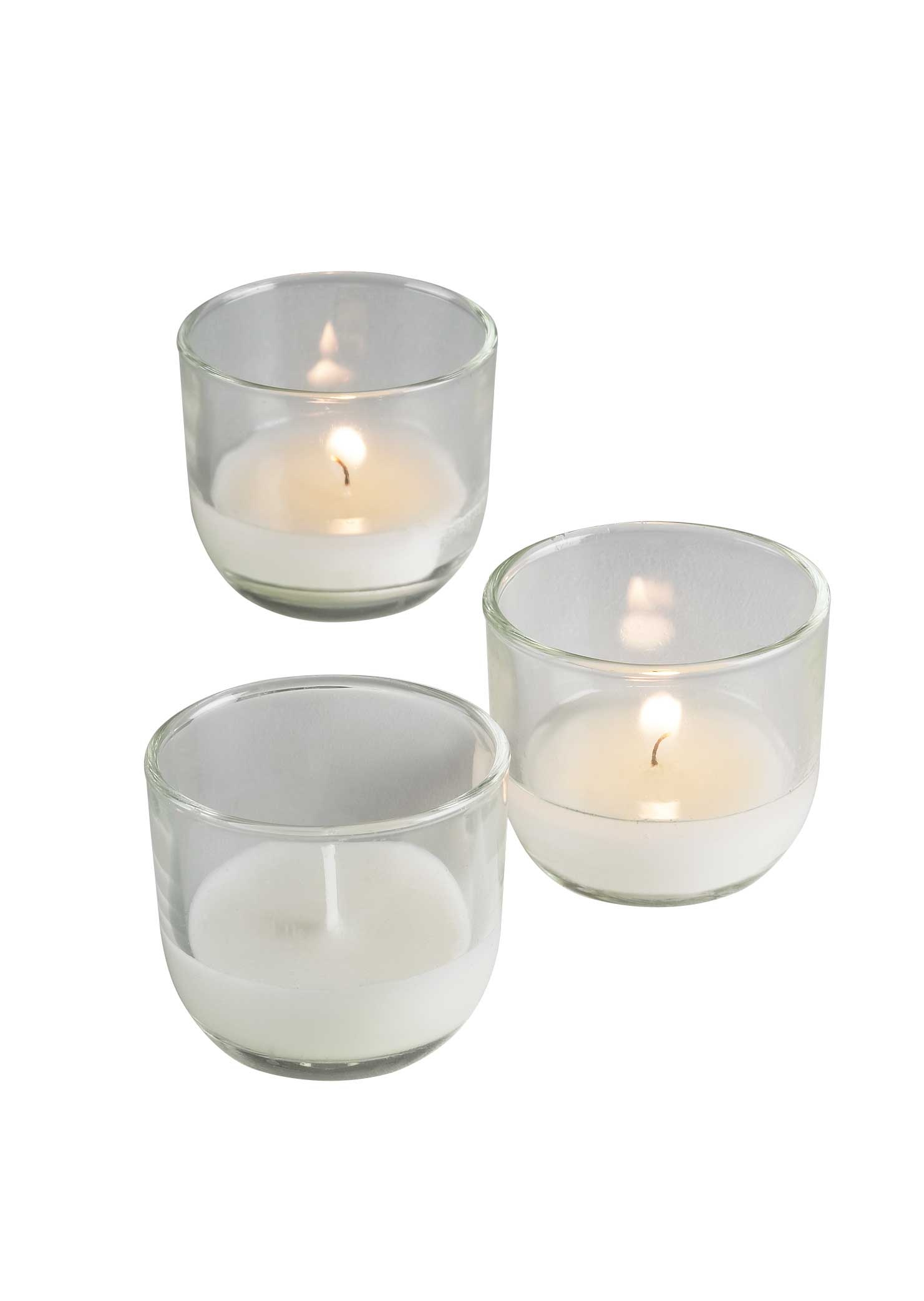 Sterno CandleLamp 5 Hour PetiteLites Clear Glass Traditonal Wax Candle -- 48 per case.