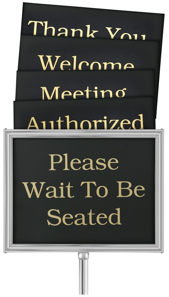 Chef Master Chrome Finish Teller Sign