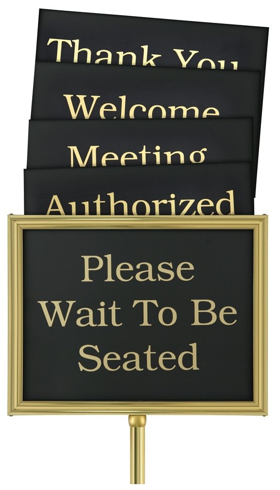 Chef Master Brass Finish Teller Sign