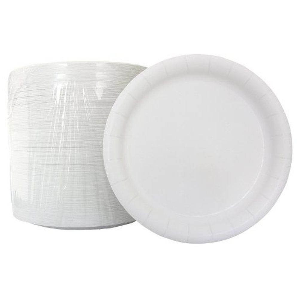 AJM White Plate, 7 inch - 125 per pack -- 8 packs per case