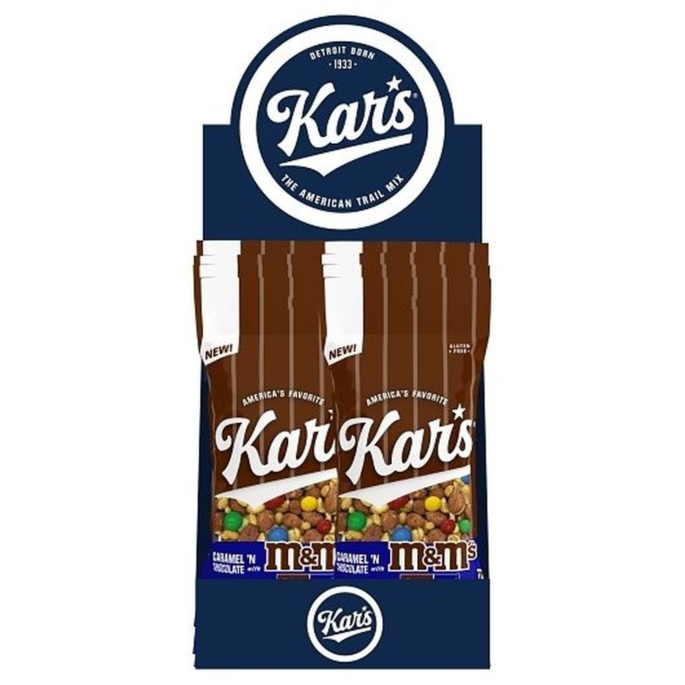 Kars Caramel N Chocolate with M and Ms Trail Mix, 12 count - 36 per case