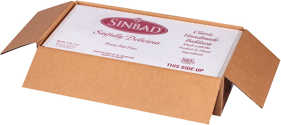 Kronos Frozen Sinbad Baklava Selection - Dessert -- 72 per case.