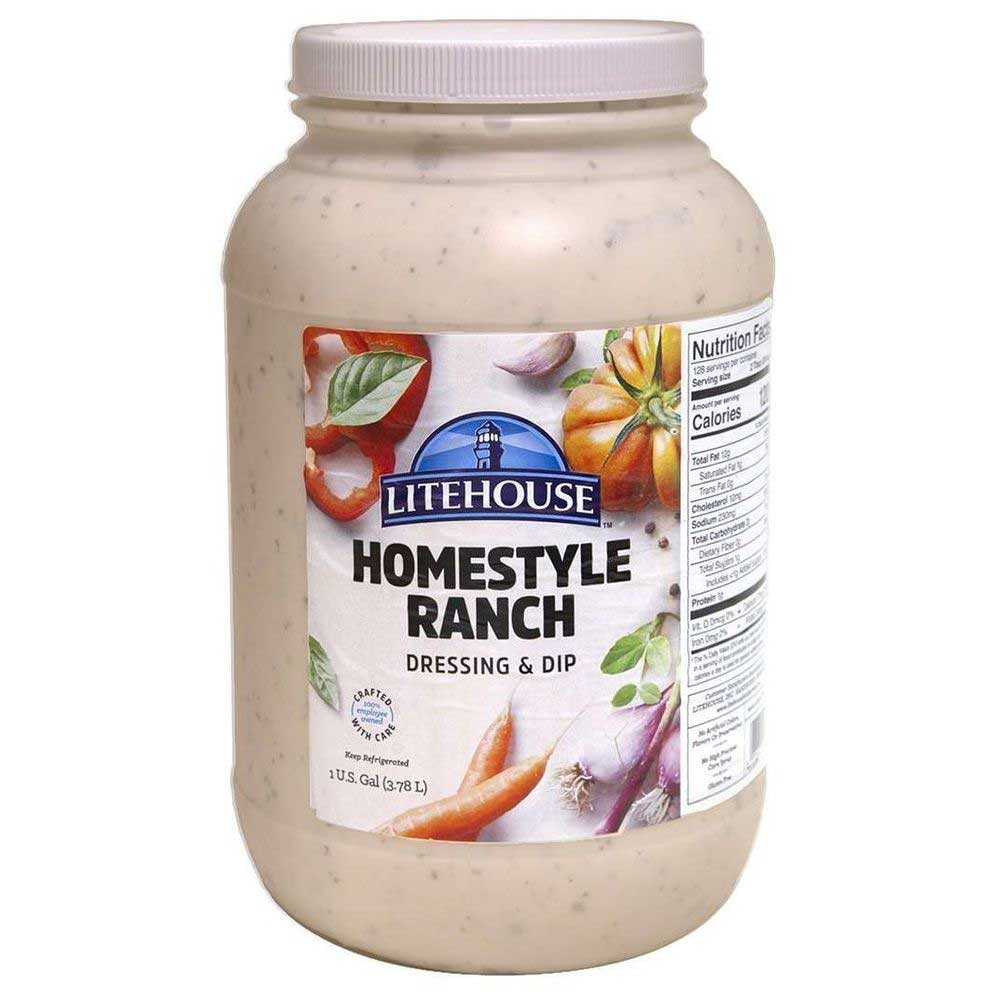 Litehouse Premium Homestyle Ranch Dressing, 1 Gallon -- 2 per case