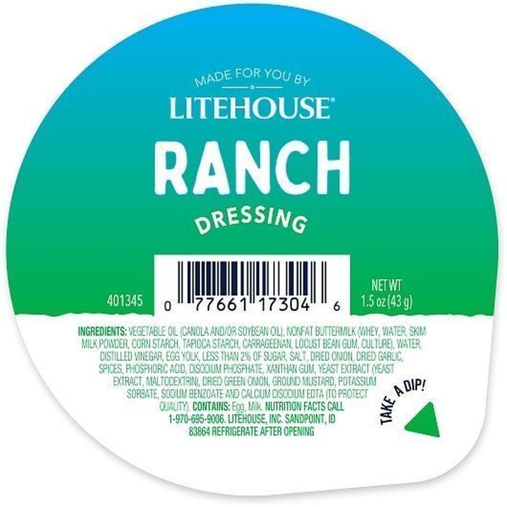 Made For You Ranch Dressing, 1.5 Fluid Ounce -- 48 per case