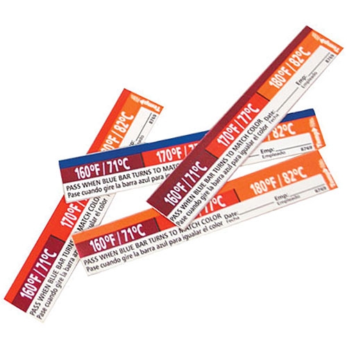 Taylor Temprite Adhesive Back Dishwasher Test Labels -- 12 Per Case