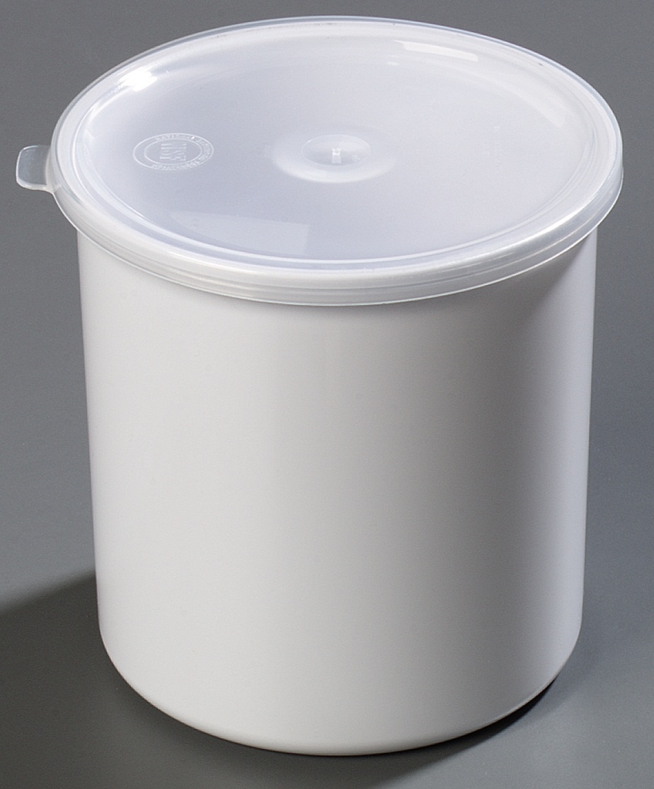 Carlisle White Classic Crock with Lid, 1.2 Quart -- 12 per case