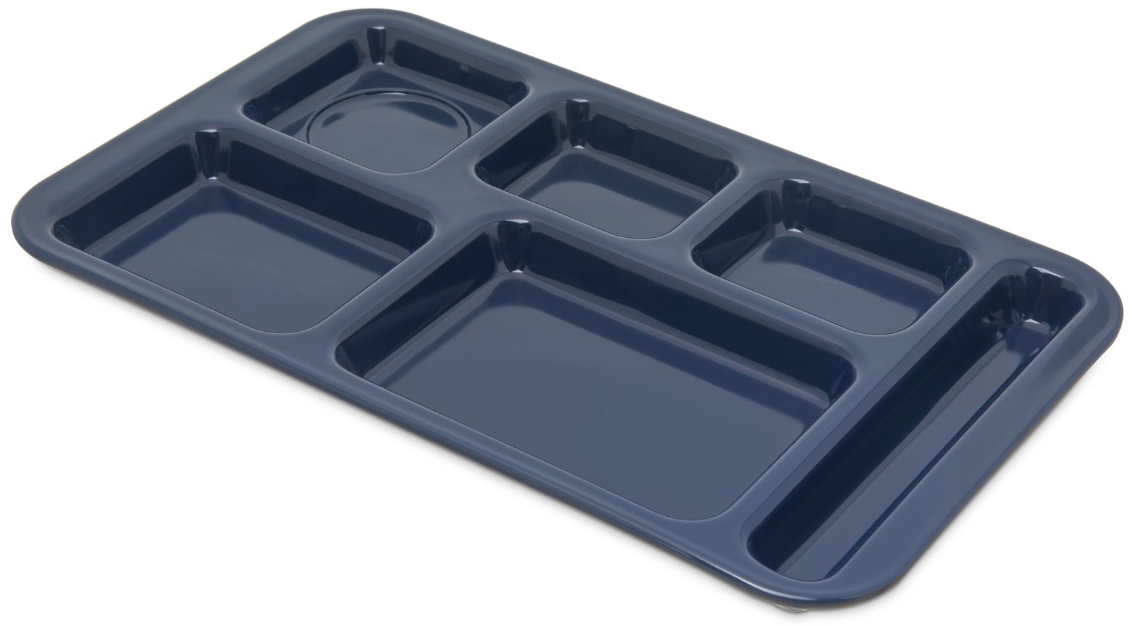 Carlisle Melamine Dark Blue Right Handed 6 Compartment Tray, 15 x 9 inch -- 12 per case