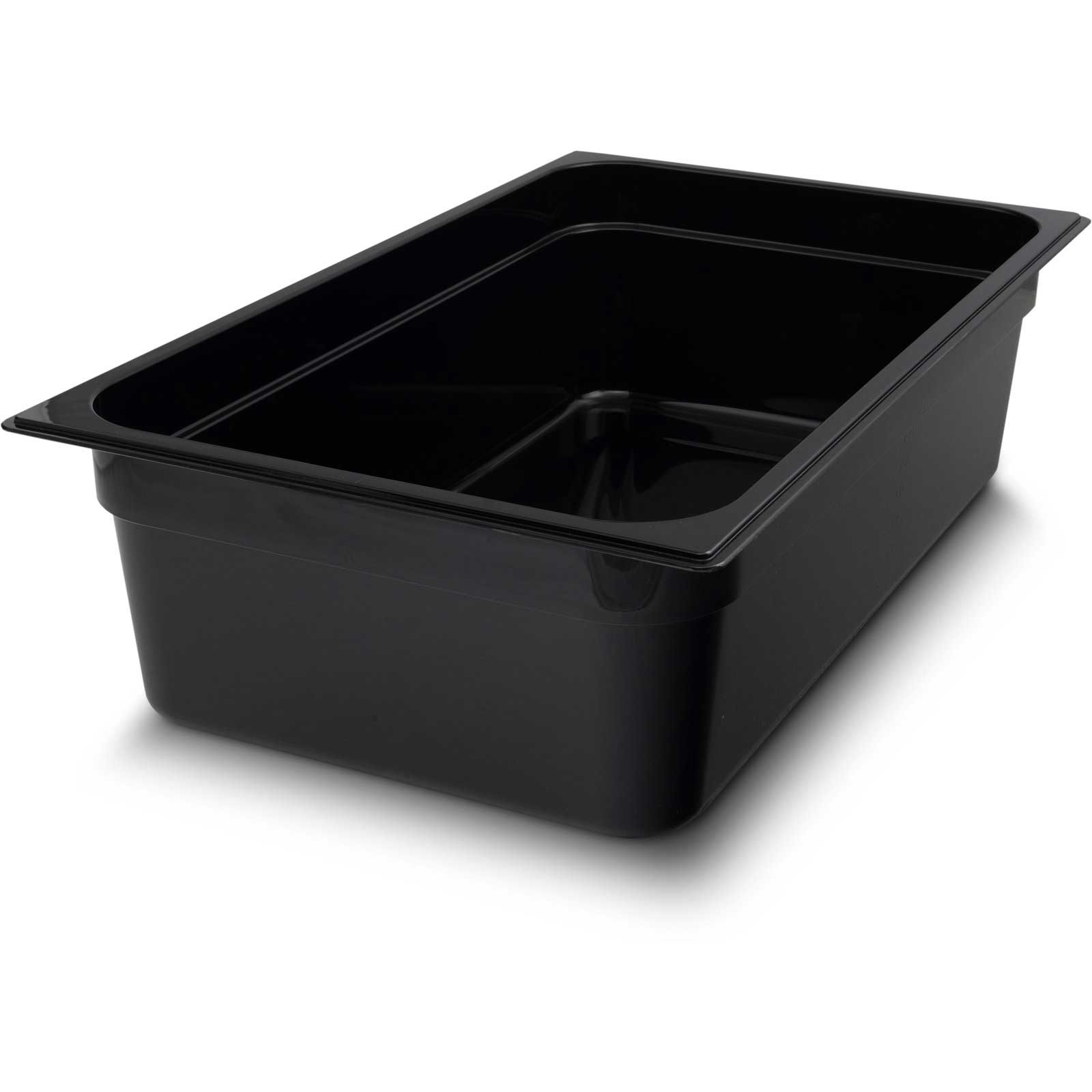 Carlisle StorPlus Polycarbonate Black Full-Size Food Pan, 6 inch Deep -- 6 per case