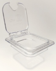 Carlisle StorPlus Easy Access Hinged Notched Universal Lid with Handle -- 6 per case