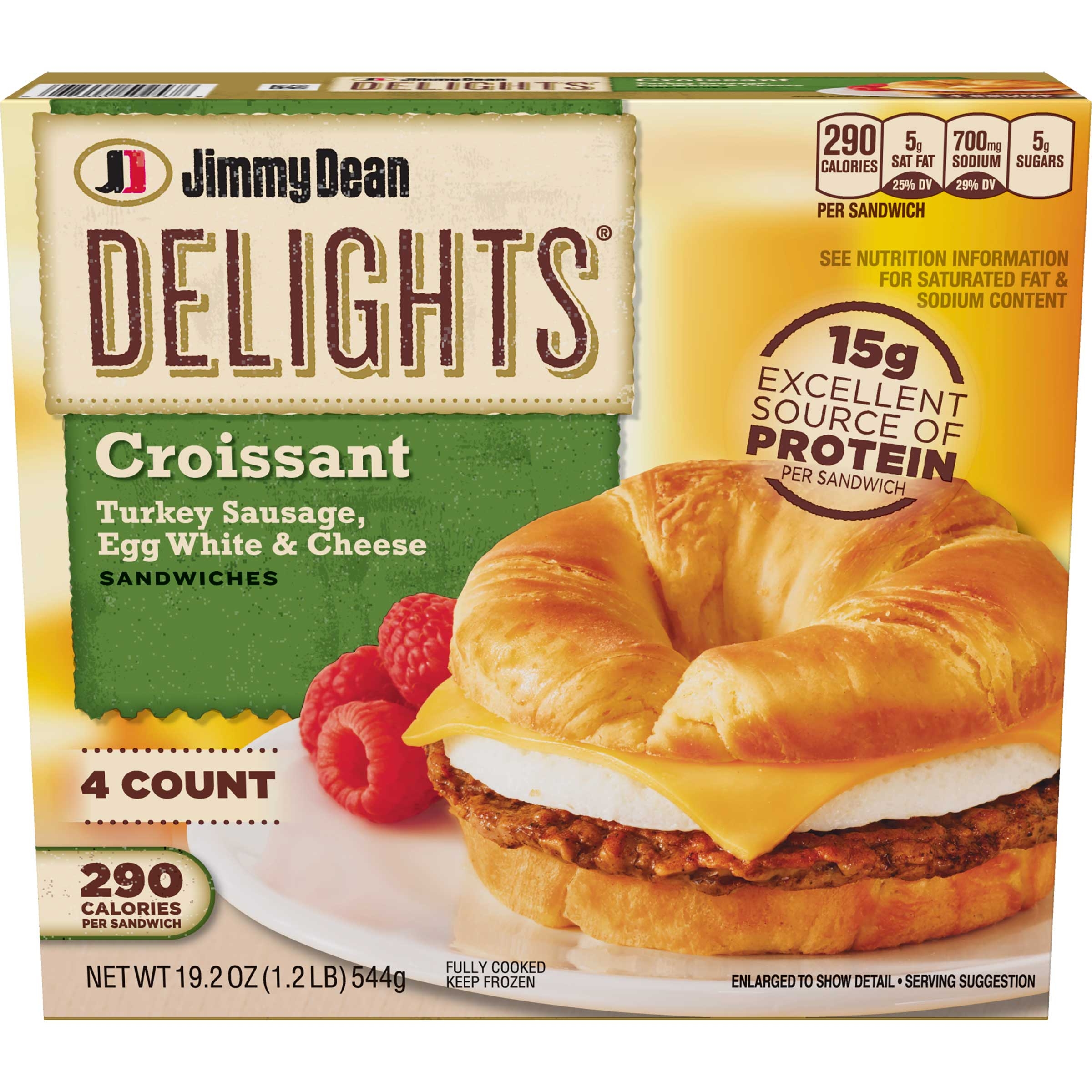 Jimmy Dean D-Lights Croissant - 4 per pack -- 6 packs per case